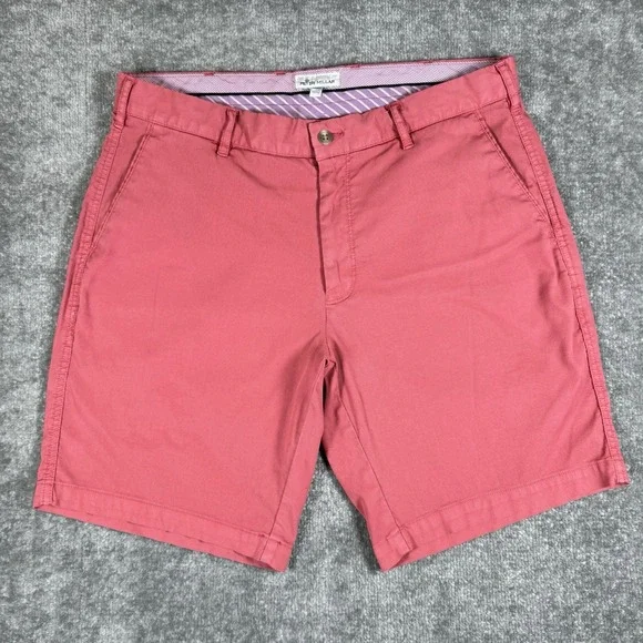 Peter Millar Shorts Men's‎ 34 Pink Bedford Cotton Blend Golf Chino
