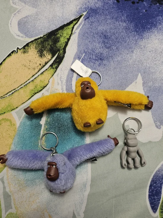 Set of 3 Original Kipling Monkey Keychains