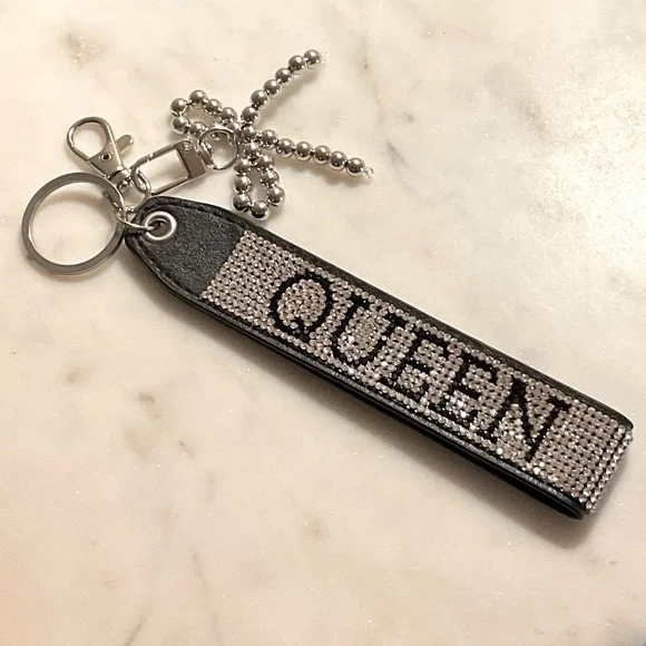 Queen Rhinestone Detachable Purse Keychain