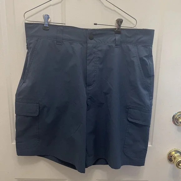 Orvis Blue Cargo Shorts Ermine‎ Stretch Breathable Mesh Pockets Size 34 Hike