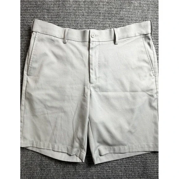 GRANDSLAM Men's Gray Flat Front‎ Golf Shorts Size 36 Preppy Classic