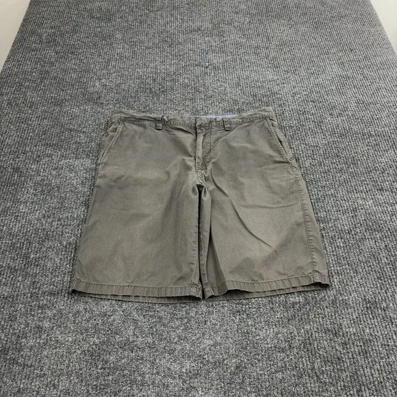 J Crew Club Shorts Mens 34 Grey Cotton Chino Casual Preppy Summer