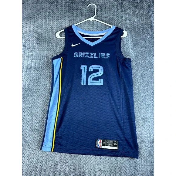 Nike Jersey Mens 40 Blue Memphis Grizzlies Ja Morant #12 NBA Basketball Athletic
