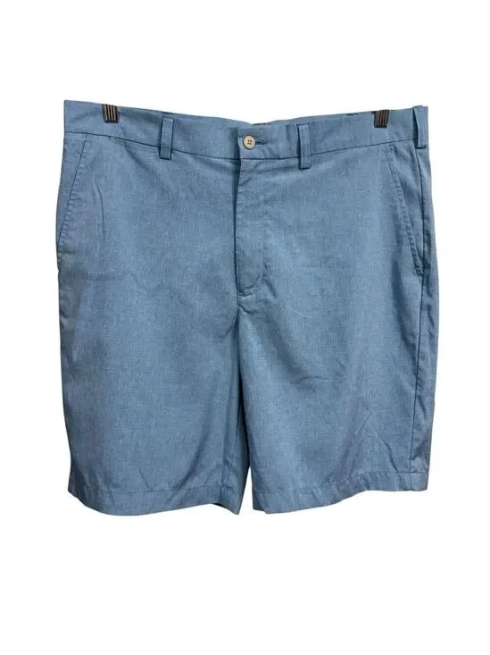 PGA Tour Blue Golf Shorts Mens Size 36 Flat Front Performance