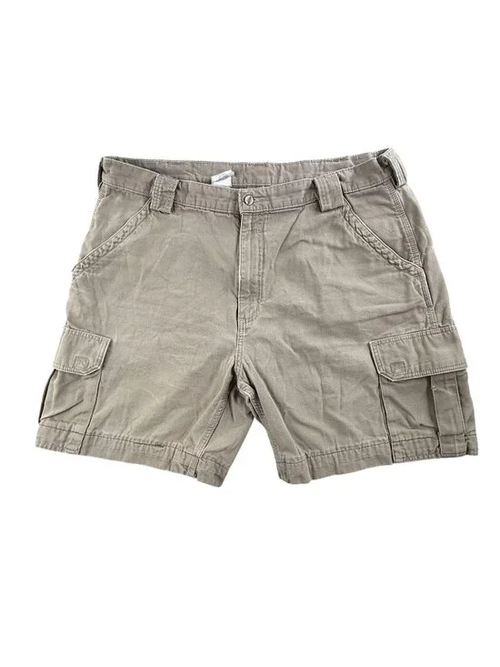 Vintage Carhartt Cargo Shorts Mens 42 Brown Canvas Utility Workwear Relaxed Fit
