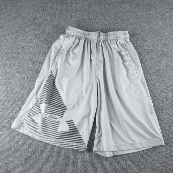 Under Armour Shorts Mens Small Gray HeatGear Athletic Basketball Gym Training