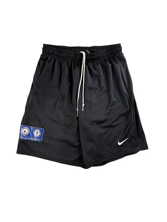 Chelsea Football Club Shorts Men Large Black Soccer Nike Dri Fit Training Crest