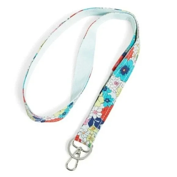 Vera Bradley Far Out Floral Wide Lanyard ID Key Holder 28181-U67 New