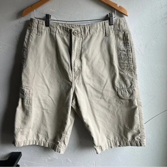 Levis Cargo Shorts Mens 32 Red Tab Classic Vintage Y2K‎ Black Batwing Khaki