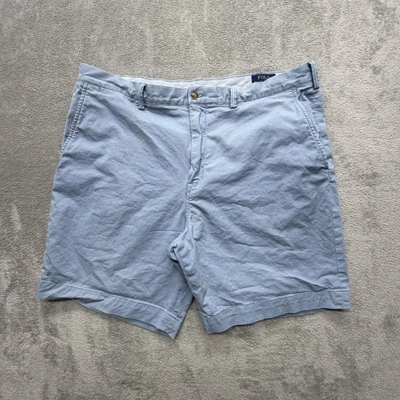 Polo Ralph Lauren Shorts Mens 40 Blue Chino Stretch Pockets 9 Inseam Classic Fit
