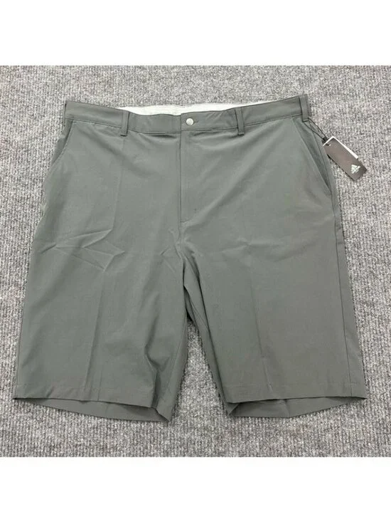 Adidas Ultimate365 Golf Shorts Flat Front Chino Grey Performance Mens Sz 46T NEW