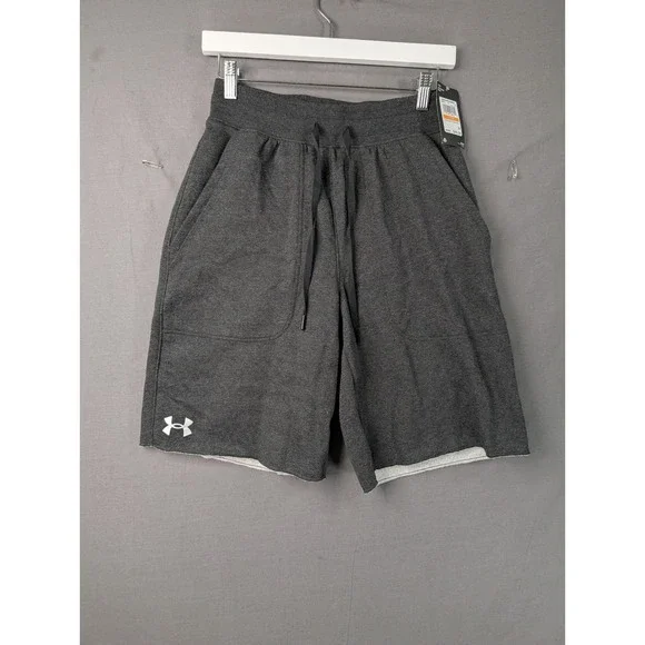 Under Armour Mens Rival Fleece Shorts Dark Gray 1370411-090 New Size S