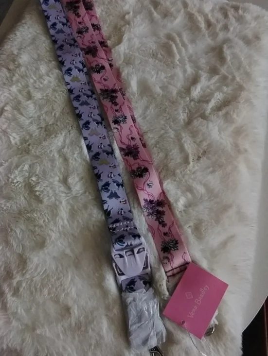 Vera Bradley Dual Floral Lanyards in Pink & Lavender