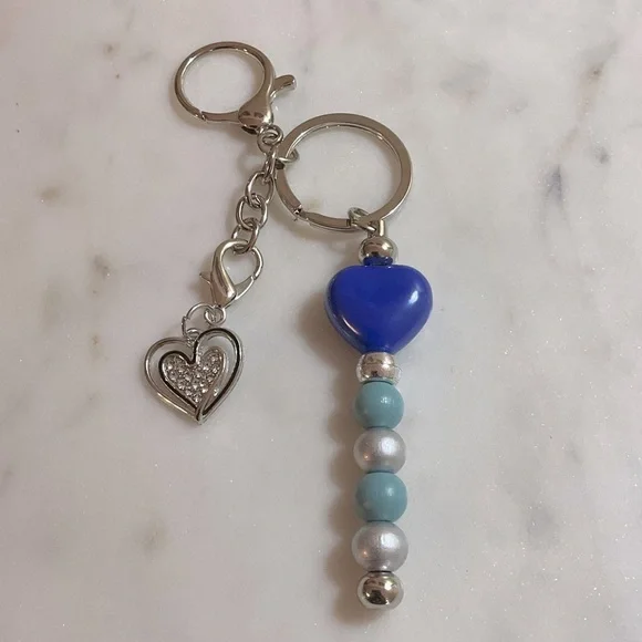 Silver Toned Detachable Purse Keychain