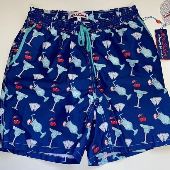 🔥MR. SWIM pina colada rich blew Boardshorts sz M New