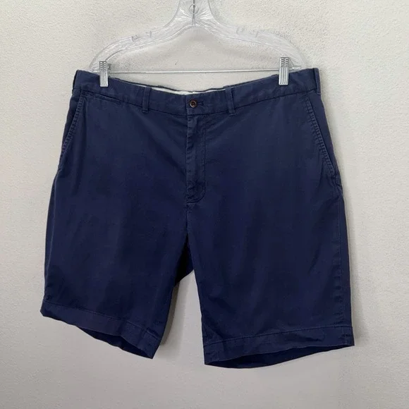 Polo Ralph Lauren Golf Shorts Mens 38 Navy Blue Chino Cotton Twill With Stretch