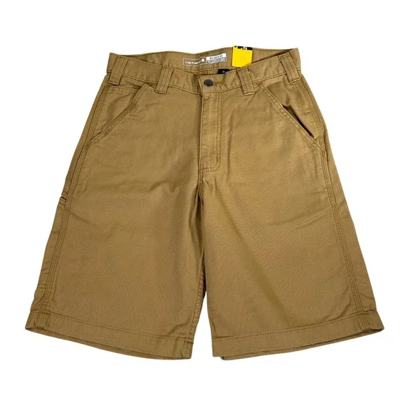 Carhartt Mens 29 Rugged Flex Relaxed‎ Fit Canvas Work Short Tan B52514-M 10
