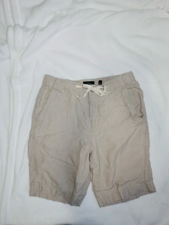 Vince Hemp Drawstring Short in Pumice Rock - XS