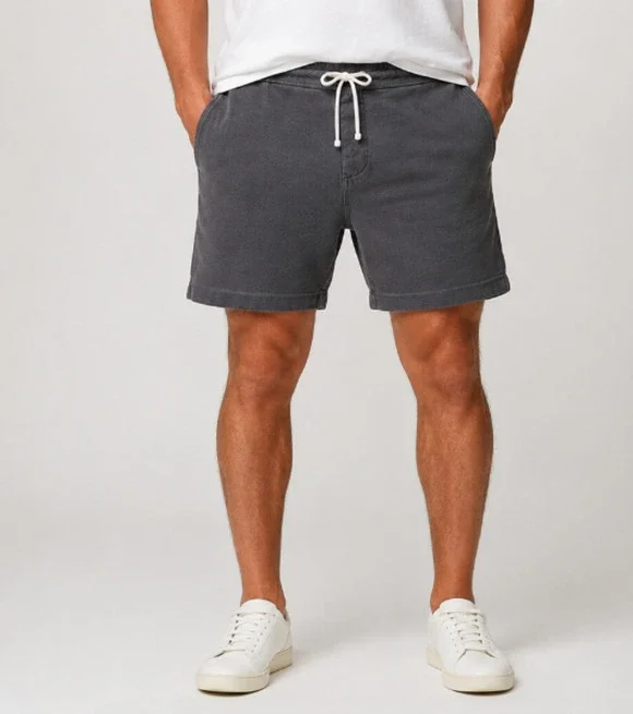 James Perse Gray Drawstring Lounge Sweat Shorts Men Sz 3 Cotton Casual Athleisur