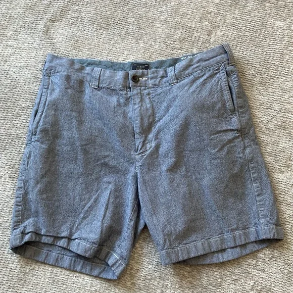 J. Crew Chambray‎ Shorts Waist 33 Inseam 7 Stretch Resort Wear Spring Preppy