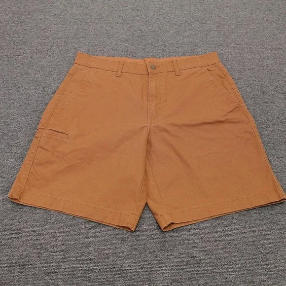 Brahma Shorts Mens 36 Brown Canvas Chino Stretch 11 Inseam Workwear Casual