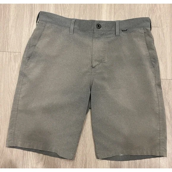 Hurley Nike Dri-Fit Men's Gray Chino Shorts Size 32‎