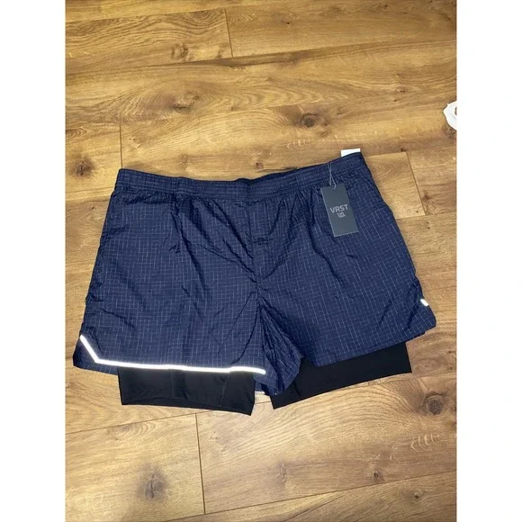 VRST Mens Size 2XL‎ Hybrid Run Short Darker Ardosia Slate NWT Lined