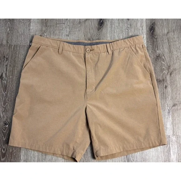 FLX Performance Men's 42‎ Brown Check Print Stretch 8