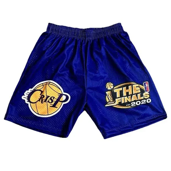 CrisP Los Angeles Lakers Basketball Shorts 2020 Finals Men's Size XL Purple