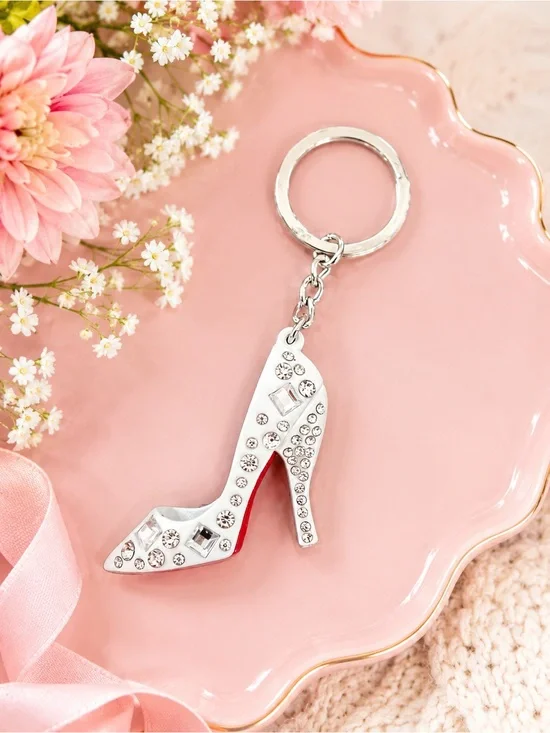Crystal High Heel Keychain Bag Charm