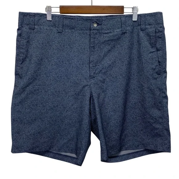 Callaway Men's Golf Shorts Size 40 Blue Herringbone Textured Performance Stretch