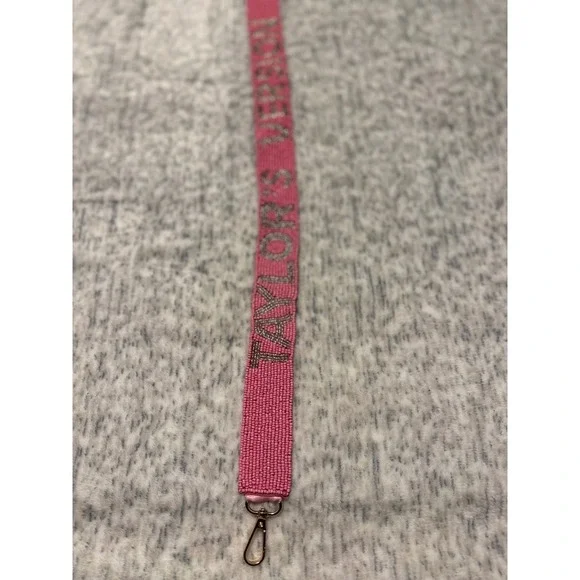 Taylor Swift Eras Tour‎ Beaded guitar or purse strap Pink TAYLORS VERSION NWT 47