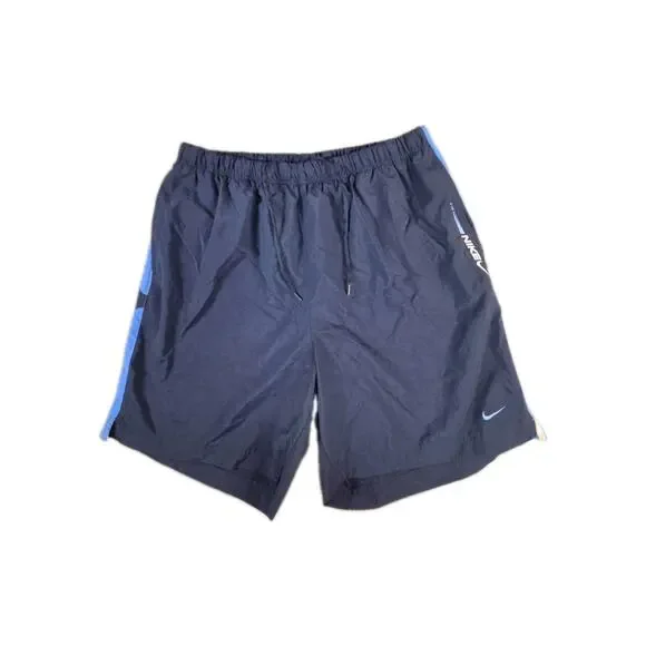 Nike Shorts Mens Sz XL Blue Athletic Colorblock Elastic Waist Pockets Y2K C36-13