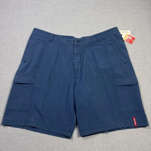Tommy Bahama Cargo Shorts Mens 42 Blue Lyocell Cotton Relaxed Fit 10
