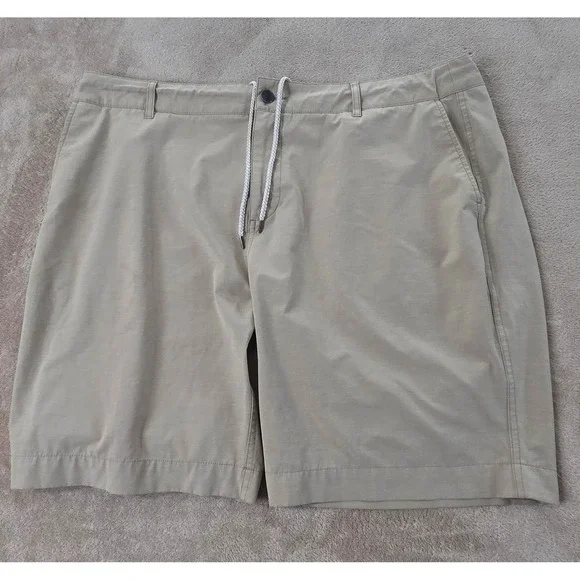 Faherty All Day Shorts Men's 40 beige Stretch Chino Drawstring Casual MSC0012
