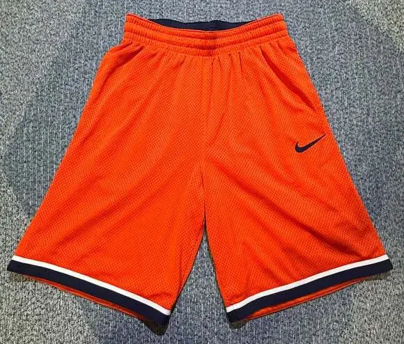 Nike Dri-FIT Orange and Navy Basketball Mesh Shorts