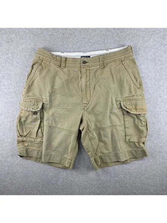 Polo Ralph Lauren Cargo Shorts Mens 40 Beige Relaxed Fit Utility Canvas 11in