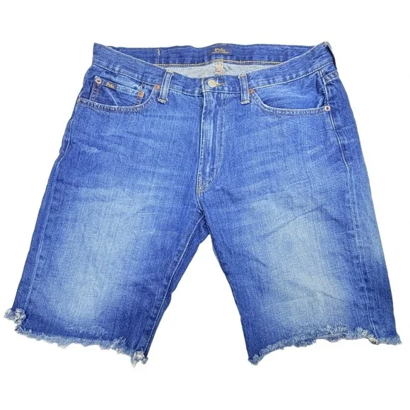 Polo Ralph Lauren Classic Fit Denim Cutoff Shorts Men's Size 32 Blue