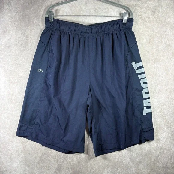 Tapout Shorts‎ Mens Large Blue Athletic Performance Training MMA Logo Graphic