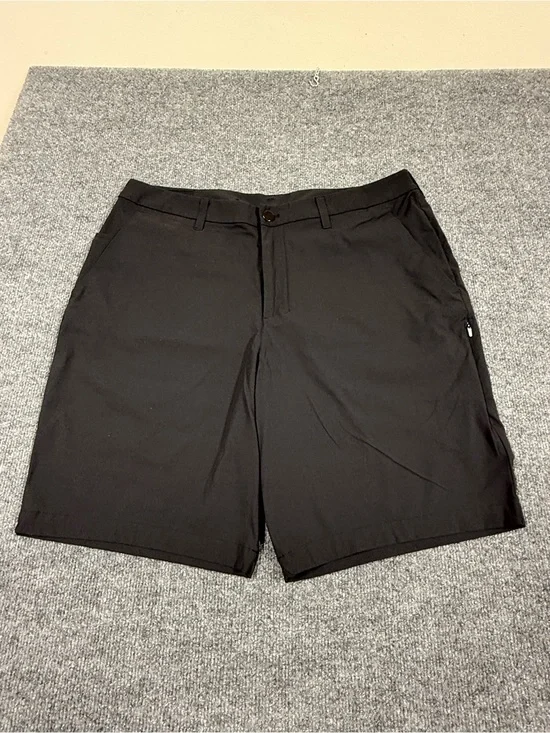 lululemon athletica Men's Black Flat-Front Performance Shorts size 36