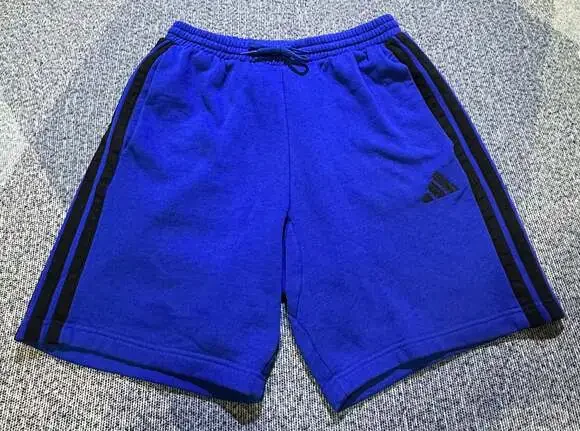 Adidas Essentials Men's Royal Blue 3-Stripes Fleece Shorts