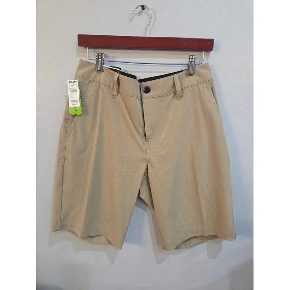 RSQ Mens Khaki Hybrid Shorts Size 30 Tan Repreve Recycled Stretch Walking Shorts
