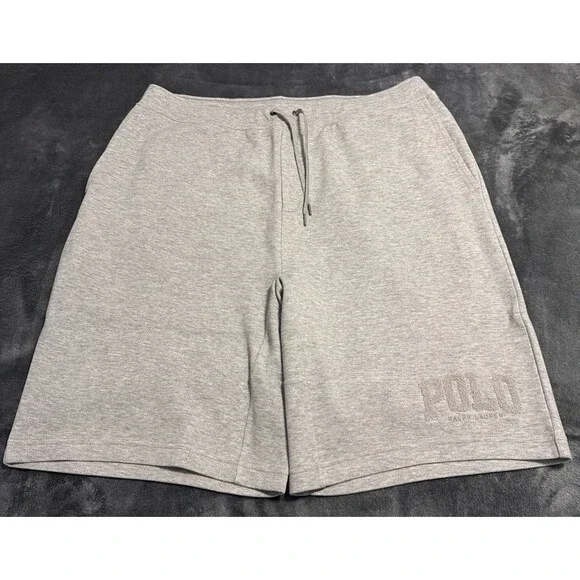 LARGE TALL Mens Polo Ralph Lauren Solid Knit Shorts Grey