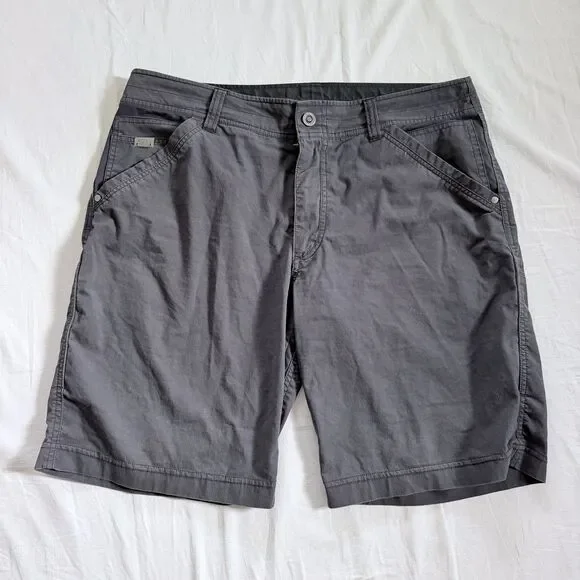 Kuhl Radikl Hiking Shorts Men 36 Gray Stretch Outdoor Trail Travel Performance