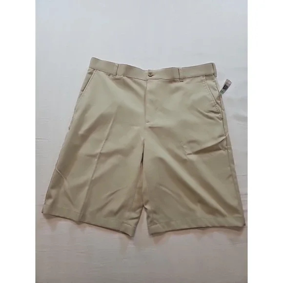 Izod Golf Shorts Mens 34 Sport flex Strait Fit Beige NWT