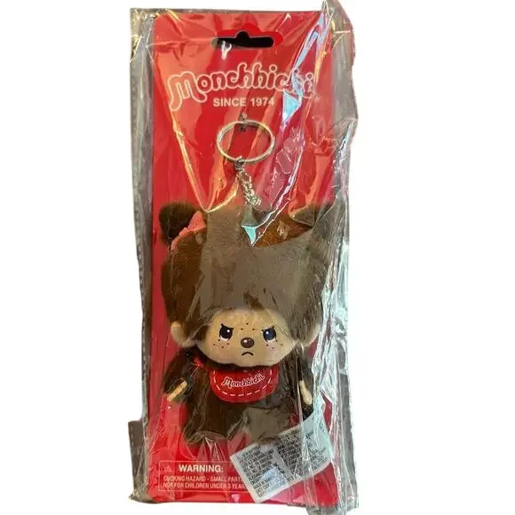 100% AUTHENTIC Monchhichi Plush Key Chain Series Sekiguchi 4-Inch Key Chain