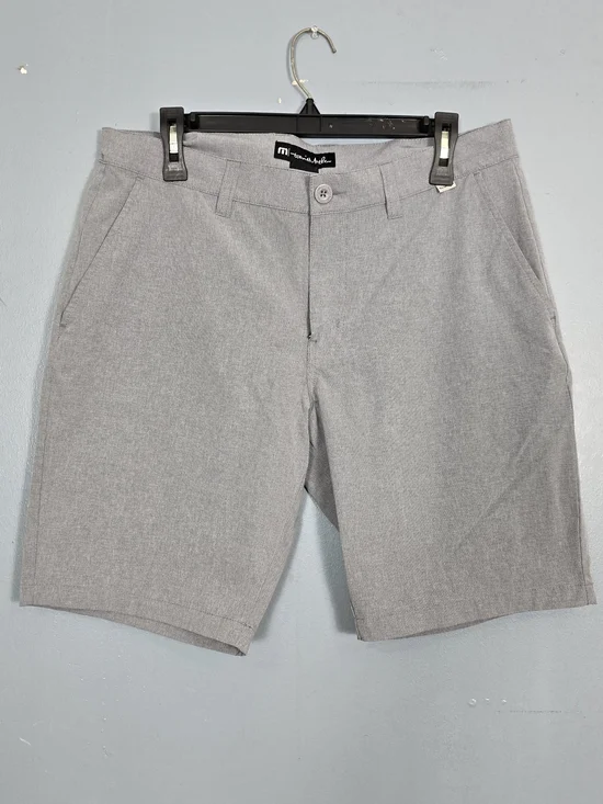 Travis Mathew Men's Light Gray Flat-Front Shorts