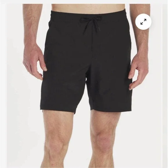 UNRL Training Shorts Men 2XL Black Performance Stretch Gym Workout Athletic Logo