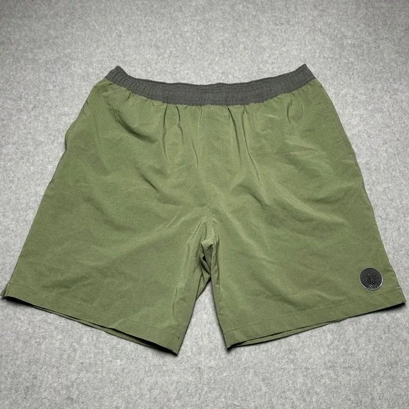Chubbies Everywear Shorts Mens XL Green 7 Inch Inseam Elastic Waist Casual