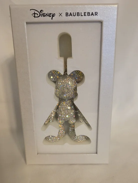 BaubleBar Disney Mickey Mouse Iridescent Crystal Key & Card Holder Charm